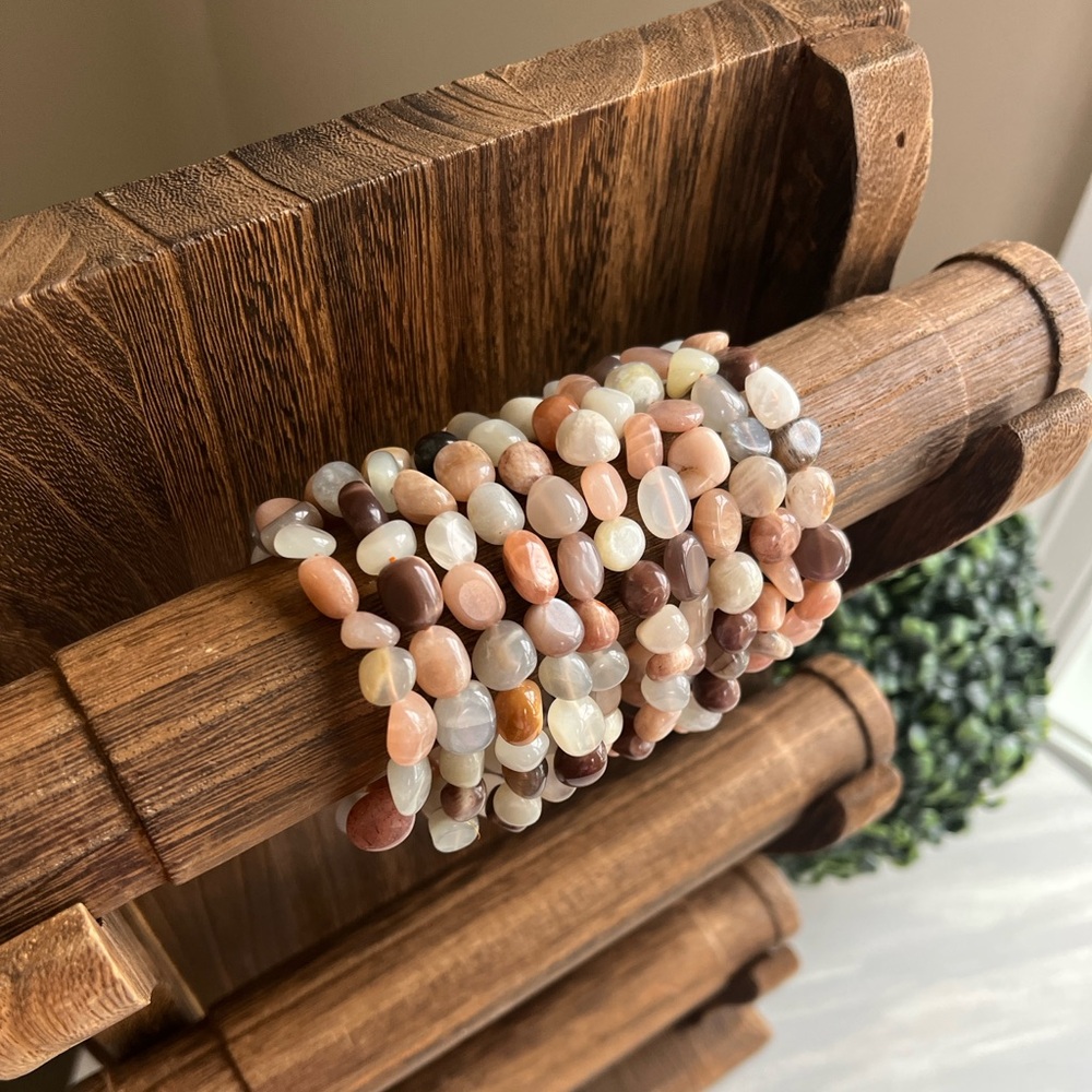 Multi Moonstone Tumble bracelet (one) - Picture 4 of 4